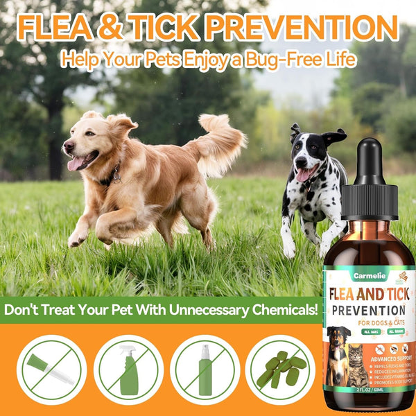 Oral Flea and Tick Prevention for Dogs and Cats with Vitamin 60Ml- Bacon | Dog & Cat Flea and Tick Defense, Cat Flea Drops Supplements with Natural Ingredients, Skin & Coat Supports, All Breeds & Ages5