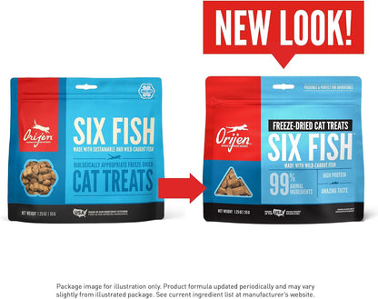 ORIJEN Freeze Dried Cat Treats Grain Free WHOLEPREY, 1.25Oz Bag | 99% Animal Ingredients, Freeze Dried, Grain Free, High Protein, Wild-Caught Fish, 1 Calorie Each, Ideal for Training6