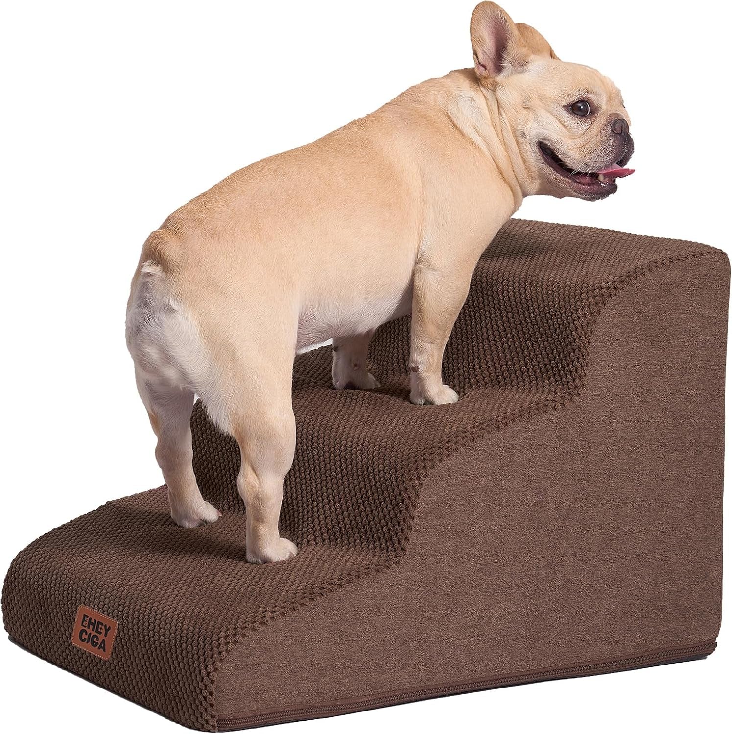 eheyciga-curved-dog-stairs-ramp-for-5-step-high-beds-22-6-h-dog-steps-33d-density-of-pure-foam-for-small-dogs-and-cats-pet-stairs-for-high-bed-climbing-non-slip-balanced-pet-step-indoor-grey