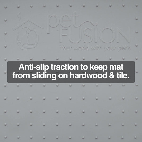 Petfusion Toughgrip Large plus Dog Food Mat [Just the Right Size before Getting Too Big @ 27.5 X 17.5]. Waterproof, Extra Tough FDA Grade Silicone, Grey7