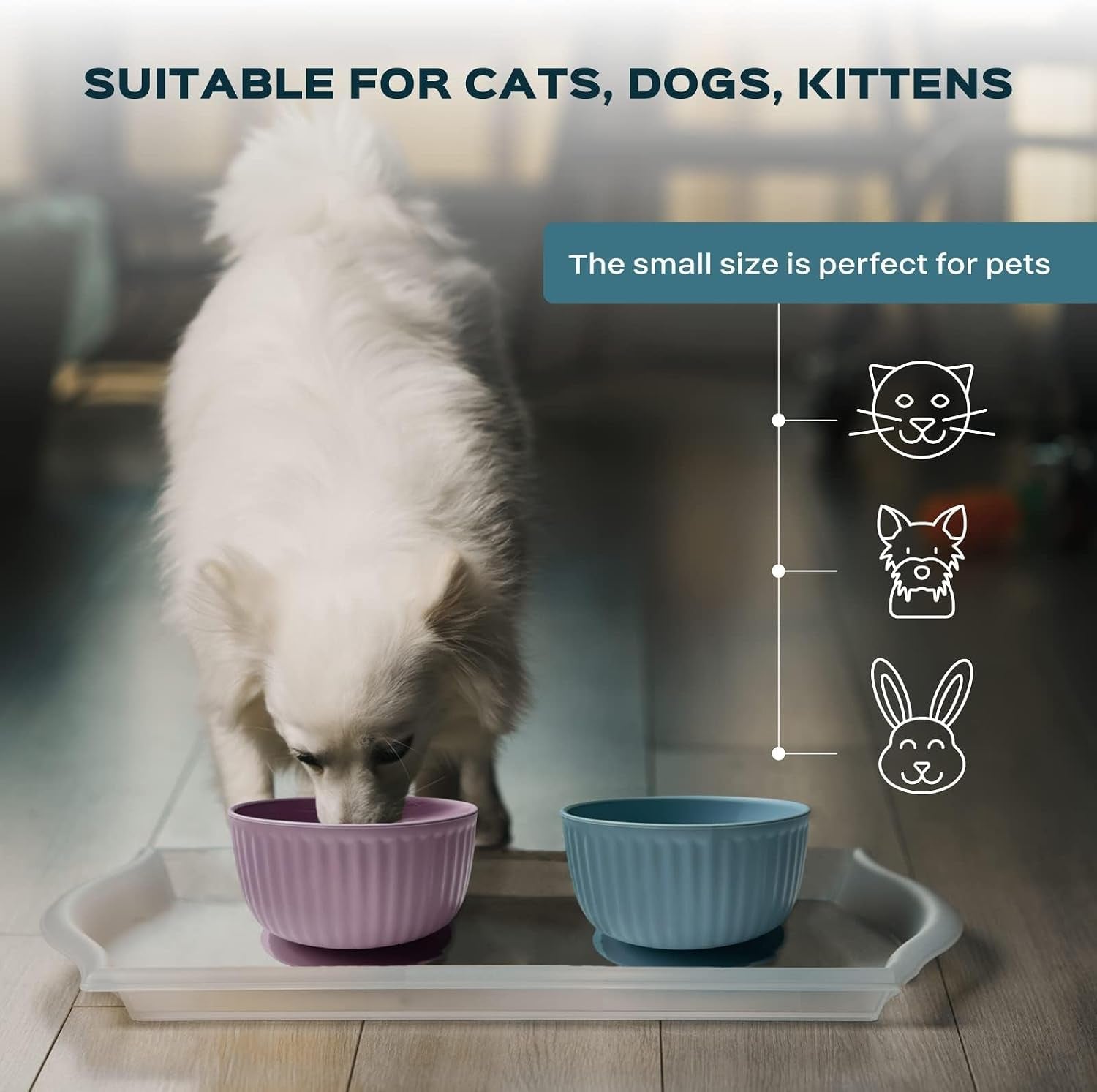 cat-bowls-with-suction-cup-13-oz-elevated-silicone-pet-dish-with-non-slip-bottom-for-dry-food-wet-food-and-water-light-grey
