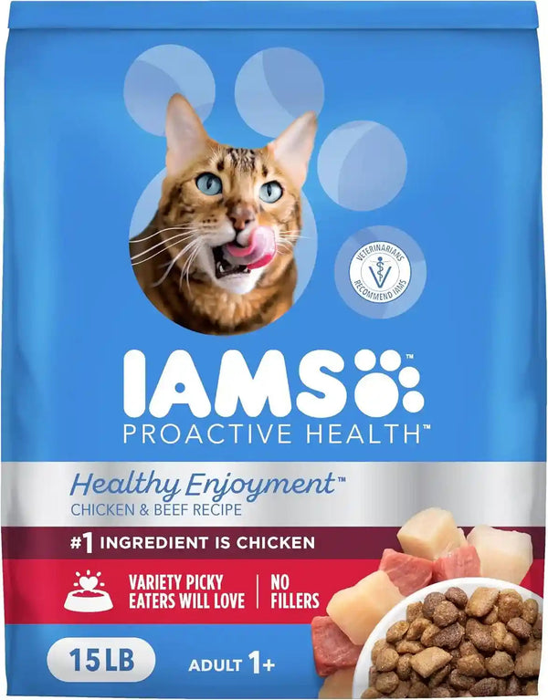 IAMS Healthy Enjoyment Dry Cat Food, Chicken & Salmon Recipe, 3 Lb | Vet-Recommended, Real Chicken #1 Ingredient, Natural Fiber & Prebiotics, Supports Immune & Digestive Health, Muscle Care12