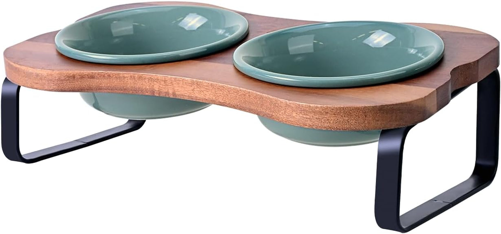 spunkyjunky-ceramic-elevated-tilted-dog-bowls-bone-shaped-raised-with-2-height-iron-stand-4-9-dog-and-cat-food-water-bowls-set-non-slip-for-puppy-kitten-small-sized-breed-7-oz-light-green