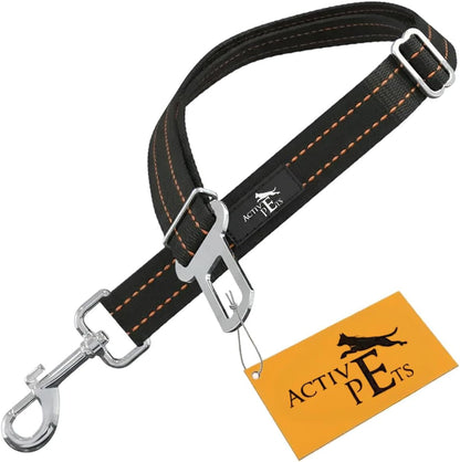 Active Pets Black Car Seat Belt for Dogs, Attaches to Harness & Collar, Adjustable 18" - 24" Travel Restraint System Fits Small - Large Pups for Safety & Comfort, Essential Pet Supplies & Accessories6