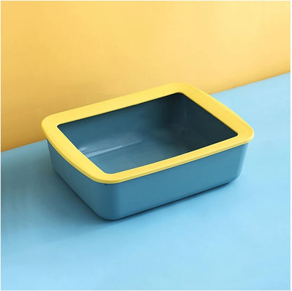 Dog Potty Training Toilet ﻿ Cat Litter Tray Semi-Enclosed Box Splashproof Large Kitten Poop Open Sand Table Toilet Kitty Supplies Are Available in Four Colors(A)1