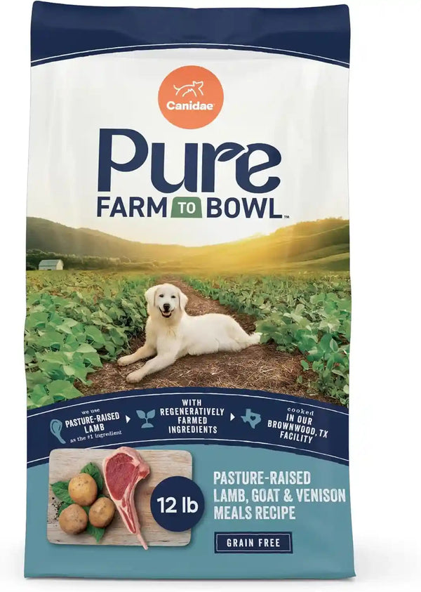 Canidae Pure Farm to Bowl Dry Dog Food - Balanced Nutrition for Adult Dogs - Limited Ingredient Formula - Grain, Wheat & Soy-Free - 22 Lb - Wild-Caught Salmon & Sweet Potato Recipe25