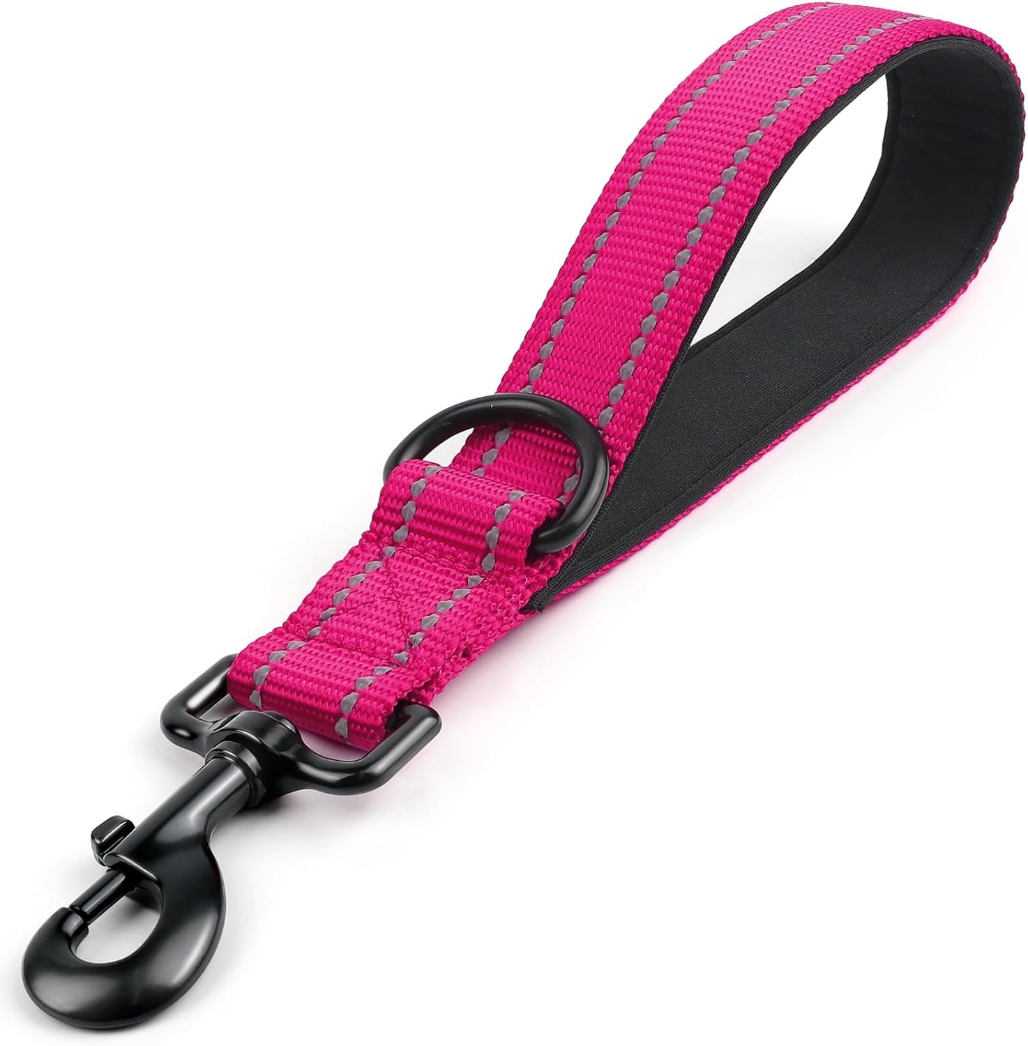 joytale-short-dog-leash-for-close-control-training-18-black-padded-comfort-handle-reinforced-nylon-webbing-secure-metal-clip-for-busy-streets-heel-training
