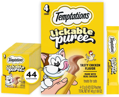 Temptations Creamy Puree Squeezable Lickable Cat Treats, Wet Cat Treats with Salmon, 0.42 Oz. Tubes, 24 Count - Packaging May Vary14