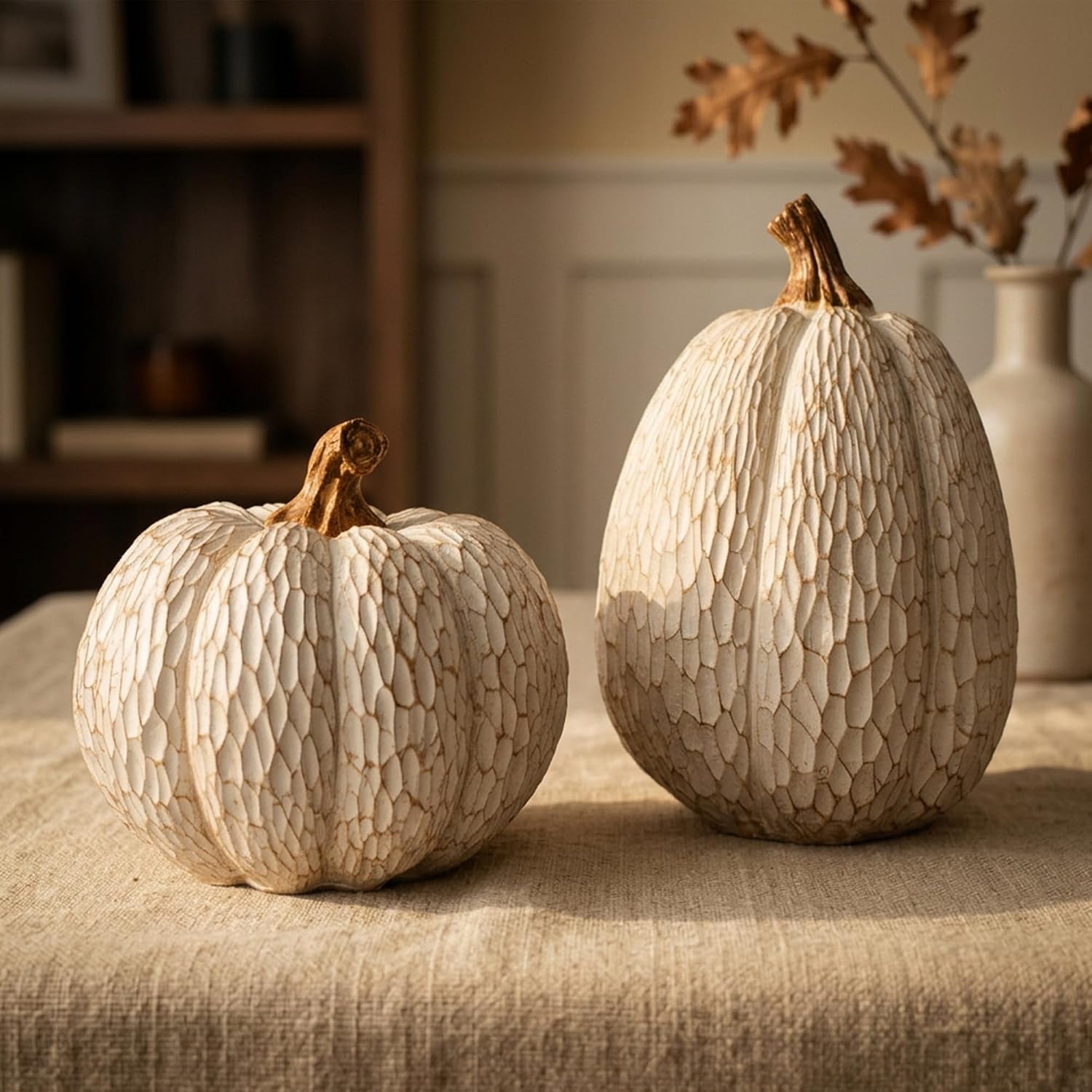 fall-pumpkin-decor-set-of-2-resin-pumpkins-thanksgiving-decor-elegant-textured-white-pumpkins-fall-decor-accent-for-thanksgiving-table-centerpiece-mantel-shelf-and-autumn-home-decor