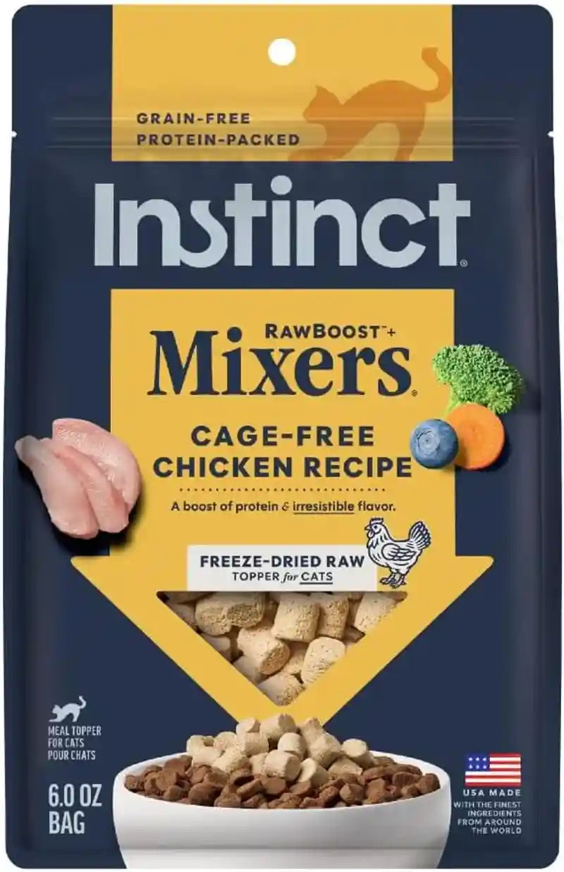 instinct-freeze-dried-mixers-cat-food-toppers-digestive-health-5-5-oz-freeze-dried-raw-meal-topper-or-treat-functional-whole-foods-fiber-and-probiotics-for-gut-support