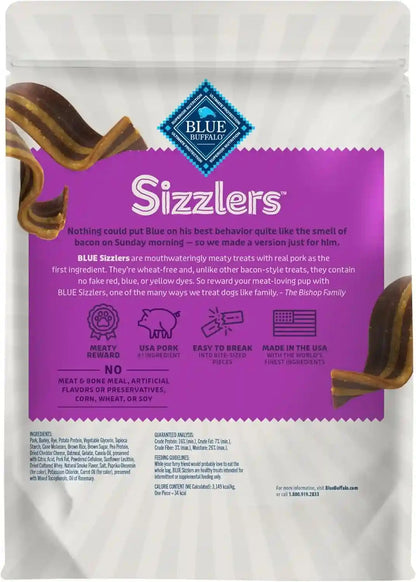 Blue Buffalo Sizzlers Natural Soft Dog Treats, Bacon-Style Soft-Moist Dog Treats with Real USA Pork, Original Flavor, 6-Oz Bag2