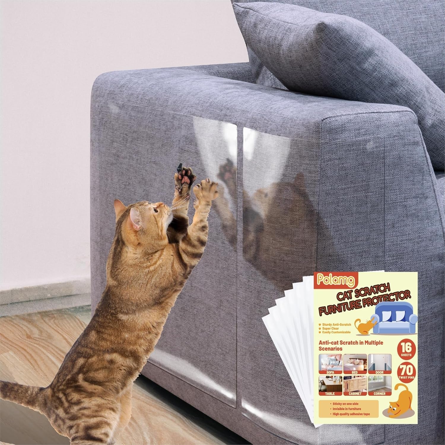 polamg-cat-scratch-furniture-protector-12-pack-clear-sofa-guards-12-clear-sheets-2-sizes-52-twist-pins-self-adhesive-cuttable-not-recommended-leather-faux-leather-velvet-microfiber