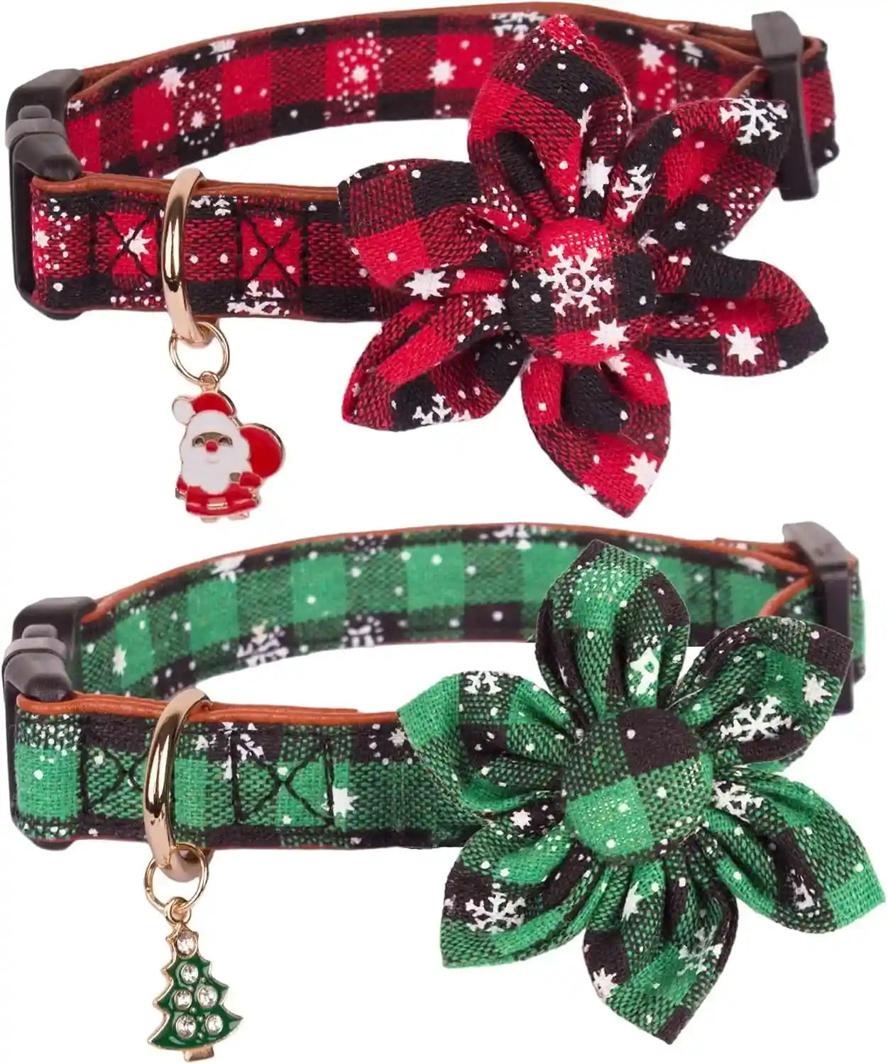 2-pack-christmas-dog-collar-with-bow-tie-classic-plaid-red-green-dog-collars-with-removable-bowtie-christmas-collars-for-large-dogs-pets-large