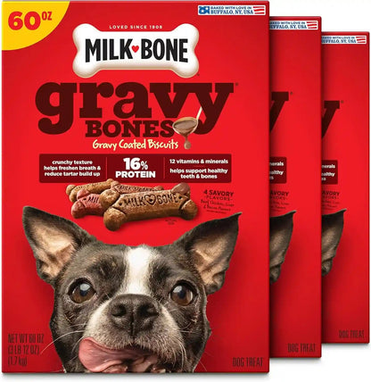 Milk-Bone Gravybones Dog Biscuits, Gravy Coated Small Dog Treats, 7 Lb. Box10