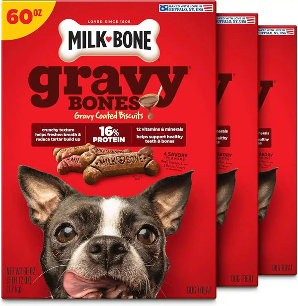 Milk-Bone Gravybones Dog Biscuits, Gravy Coated Small Dog Treats, 7 Lb. Box10
