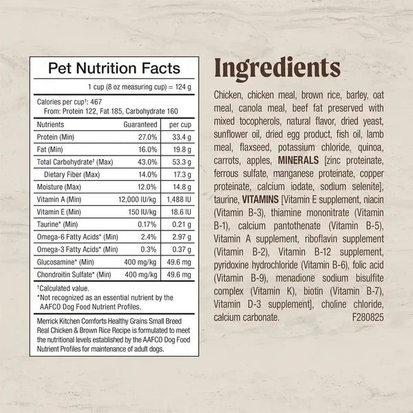 Merrick Healthy Grains Premium Dry Dog Food for Small Dogs, Wholesome and Natural Kibble, Small Breed Recipe - 4.0 Lb. Bag5