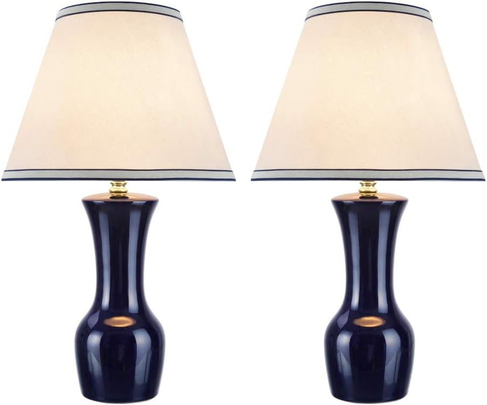 40208-12-two-pack-21-high-transitional-ceramic-table-hardback-empire-shaped-lamp-shade-in-off-white-12-5-wide-dark-blue