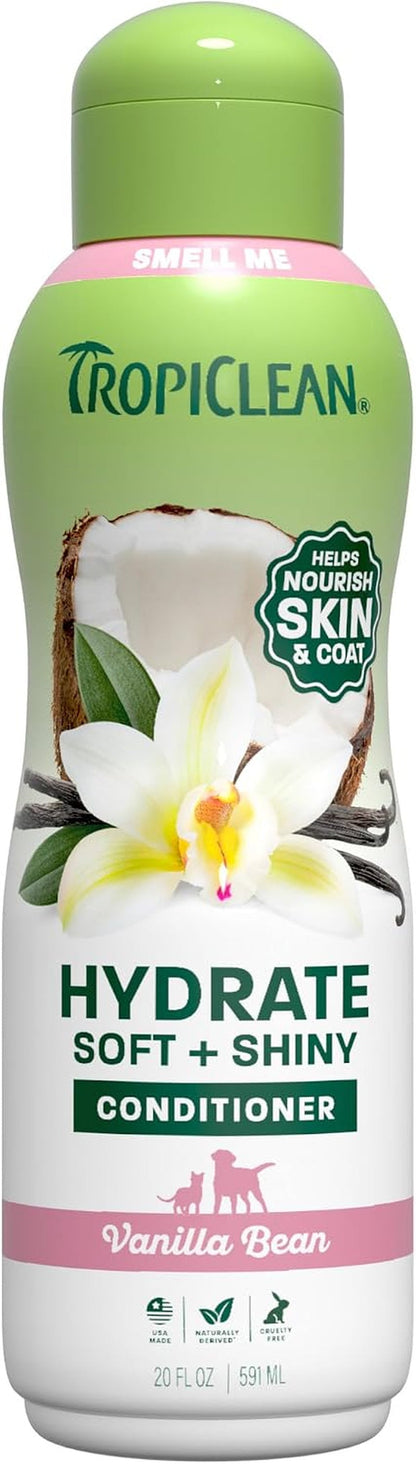 Tropiclean Deshedding Dog Conditioner, Reduces Shedding & Softens Coat, Puppy Safe, Made in the USA, Lime & Cocoa Butter Scent, 20Oz.10