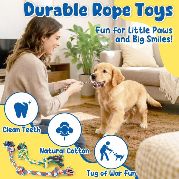 KIPRITII 9-Pack Interactive Puppy Dog Toys for Small Dogs No-Stuffing Squeaky Octopus-Shaped Toy, Cute Plush & Engaging Chew Toys for Puppy Teething to Keep Them Busy4