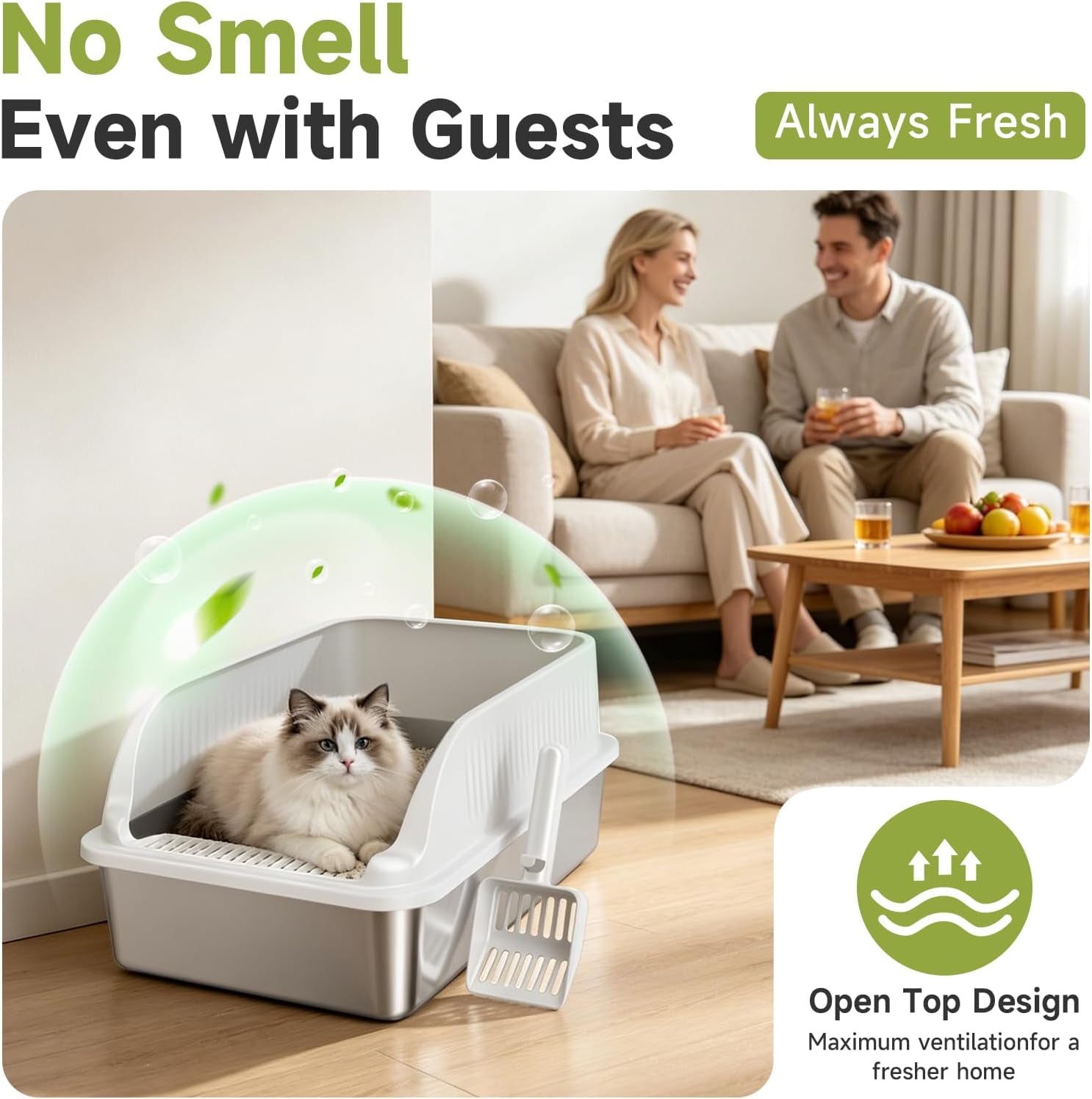 stainless-steel-cat-litter-box-with-lid-xl-metal-high-sided-litter-box-odor-free-open-top-litter-pan-easy-cleaning-anti-urine-leakage-non-stick-includes-scoop-light-grey