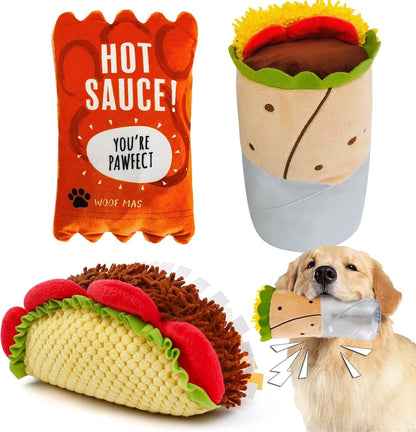 Primepets Dog Birthday Toys, Plush Dog Squeaky Toys, Stuffed Puppy Chew Toy for Small Medium Large Dogs, Bone Pet Toy10