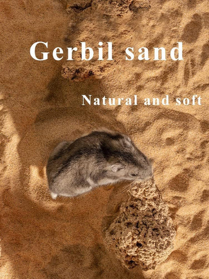 Hamster Bath Sand, 3Lb Dust Free Desert Sand or Potty Litter Sand for Hamster Chinchillas Gerbil Syrian Mice Small Animals(Beige)7