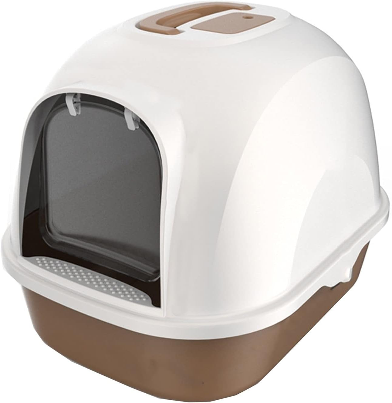 dog-potty-training-toilet-fully-enclosed-hooded-litter-pan-with-front-entry-odor-close-door-cat-litter-box-scoop-suppliea