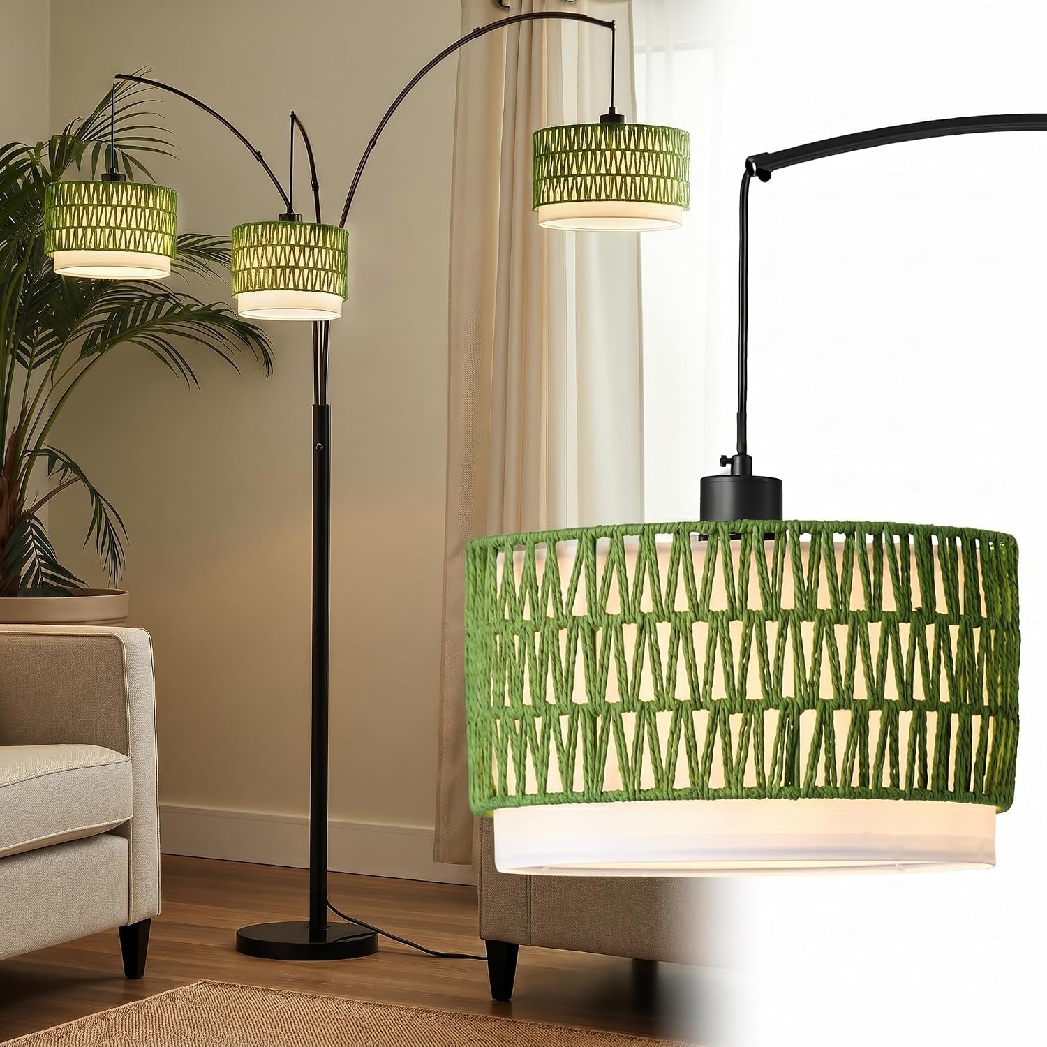 3-light-arc-rattan-floor-lamp-for-living-room-80-boho-tree-lamp-heavy-natural-marble-base-1-2-3-light-rotary-switch-double-layer-green-wicker-fabric-shades-for-coastal-style-8-ft-ceilings