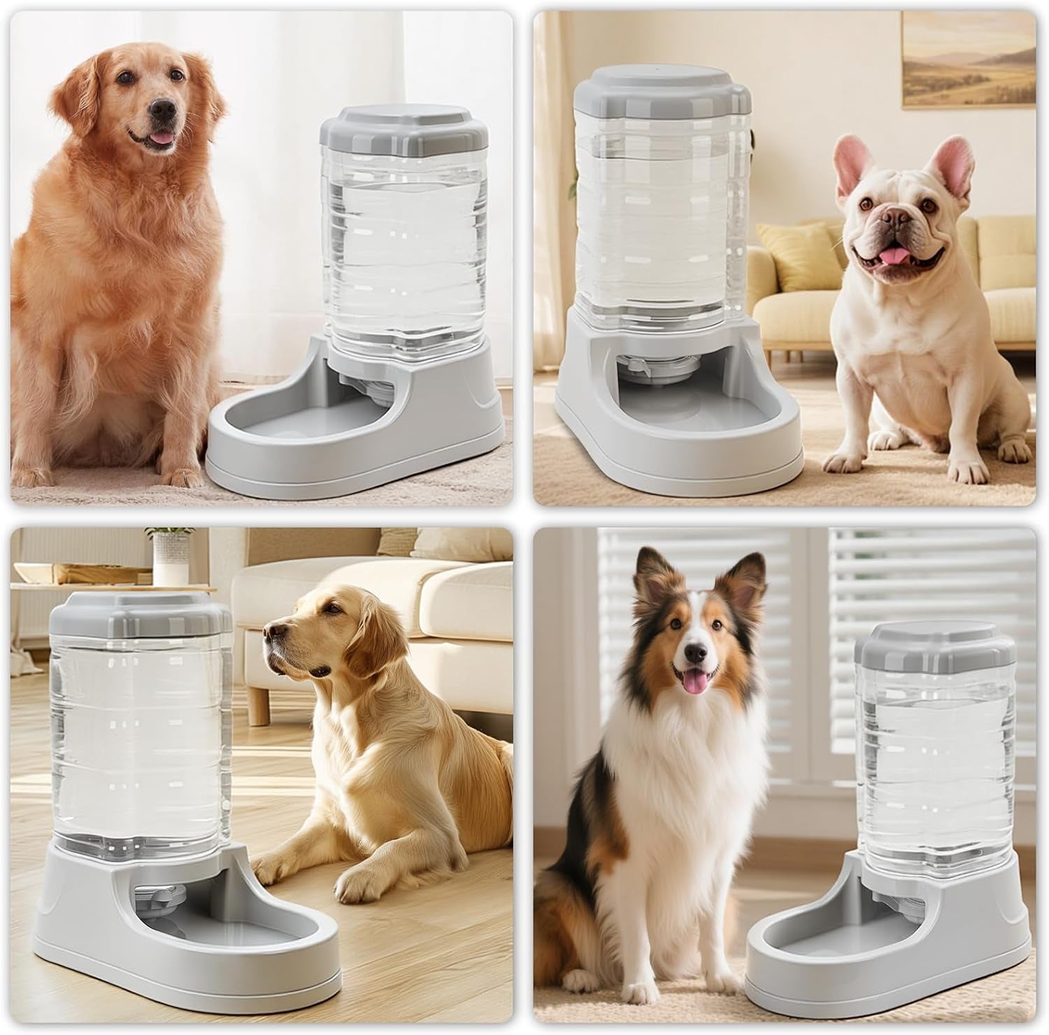 kenond-9-5l-dog-feeder-and-water-bowl-set-for-dog-automatic-food-dispenser-wide-mouth-easy-to-clean-gravity-filled-large-capacity-multi-pet-home