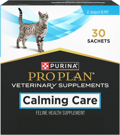 Pro Plan Veterinary Diets Calming Care Cat Supplements Probiotic Powder for Behavioral Support, 30-Count Box1
