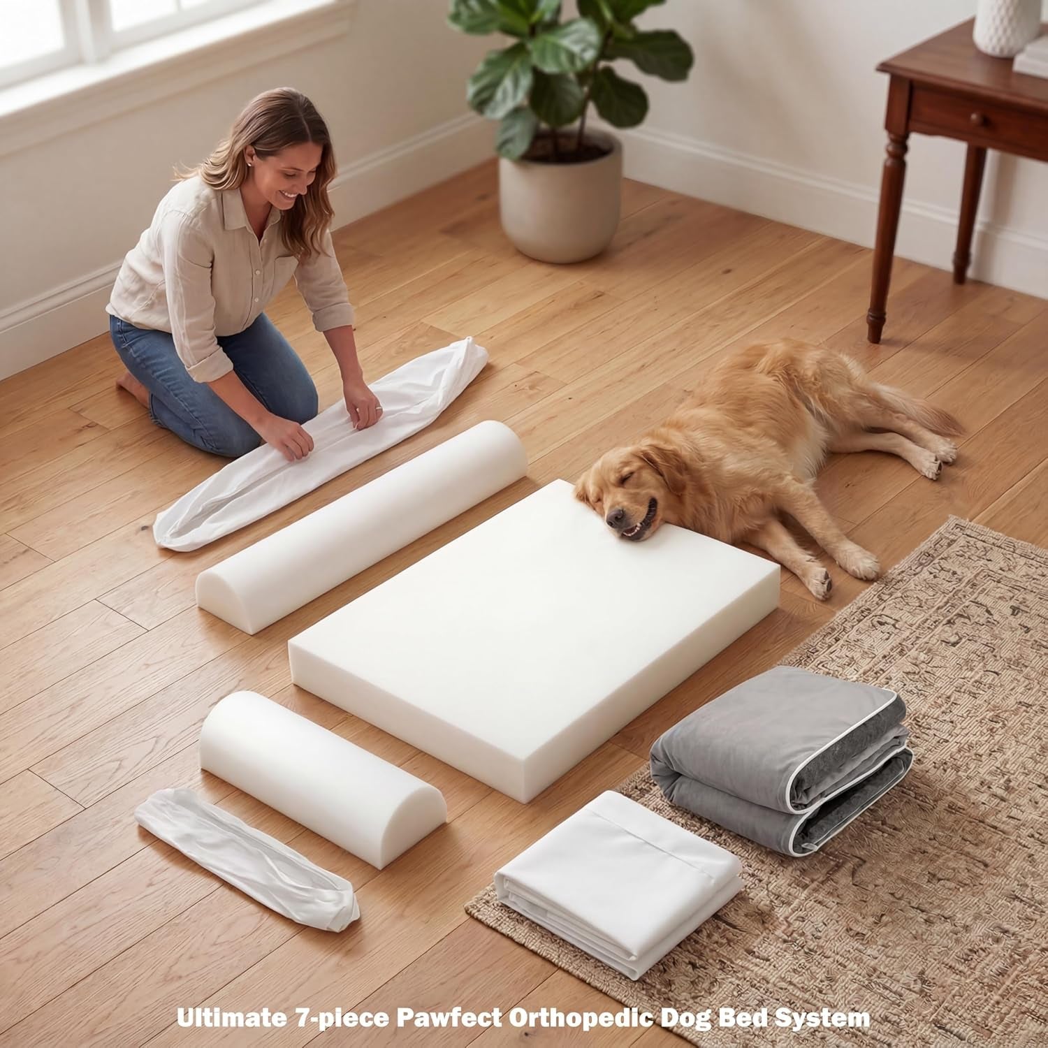 pawfect-orthopedic-dog-bed-for-small-medium-large-dogs-memory-foam-pet-bed-with-3-waterproof-covers-washable-removable-velvet-cover-supportive-bolsters-non-slip-base-medium-32-5x24-5x7-5