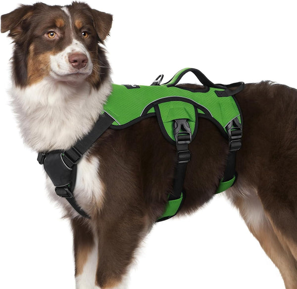 Rabbitgoo Escape Proof Dog Harness for Large, No Pull with Lift Handle | No Escape, Full Soft Padded, Reflective Adjustable Vest, Leash Clip for Walking Hiking Training, Black, Large48
