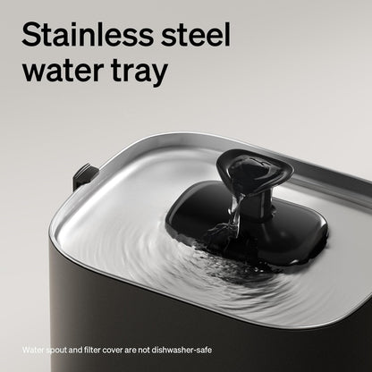 PETLIBRO Upgrade Cat Water Fountain, App Monitoring 3L/101Oz | Cordless Cat Fountain Battery Operated, Dockstream 2 Pet Water Fountain with Stainless Steel Tray, 5Ghz Wifi4