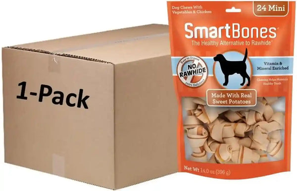 Smartbones Mini Bones with Real Peanut Butter 56 Count, Rawhide-Free Chews for Dogs9