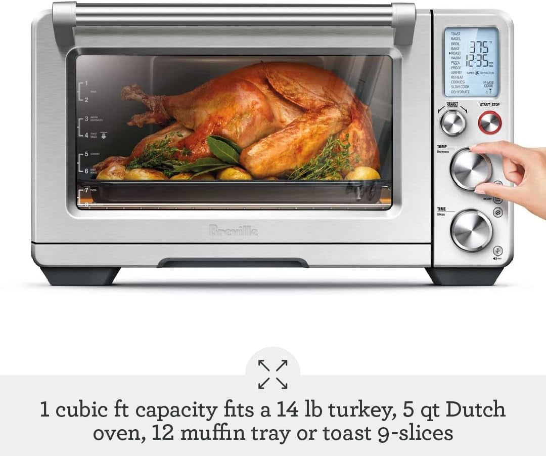breville-bov900bss-smart-oven-air-fryer-pro-brushed-stainless-steel-roast-bake-dehydrate-and-more-with-countertop-ovens-13-functions-convection-setting-reduces-cook-time-by-up-to-30