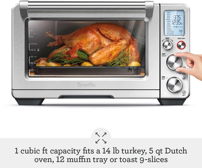 Breville BOV900BSS Smart Oven Air Fryer Pro, Brushed Stainless Steel | Roast, Bake, Dehydrate and More with Countertop Oven'S 13 Functions | Convection Setting Reduces Cook Time by up to 30%3