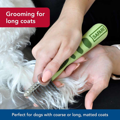 Coastal Pet Safari Dog De-Matting Comb - Serrated Stainless Steel Grooming Tool for Dogs with Medium to Long Hair - Keeps Coats Smooth & Soft - One Size4