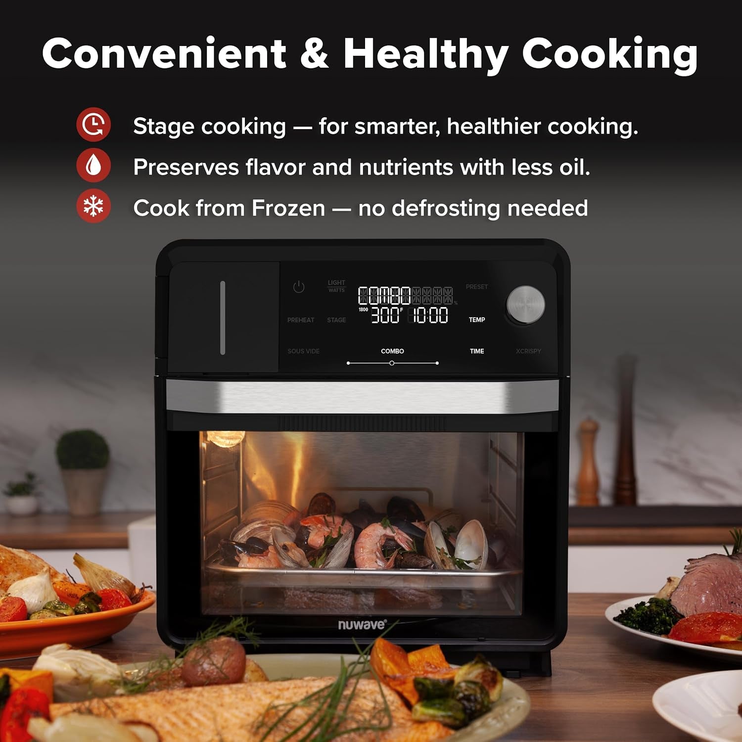 pfas-free-steam-oven-air-fryer-all-in-one-convection-cooker-precision-steam-control-toast-air-fry-sous-vide-more-juicier-meats-120-presets-50-450-f-stainless-steel