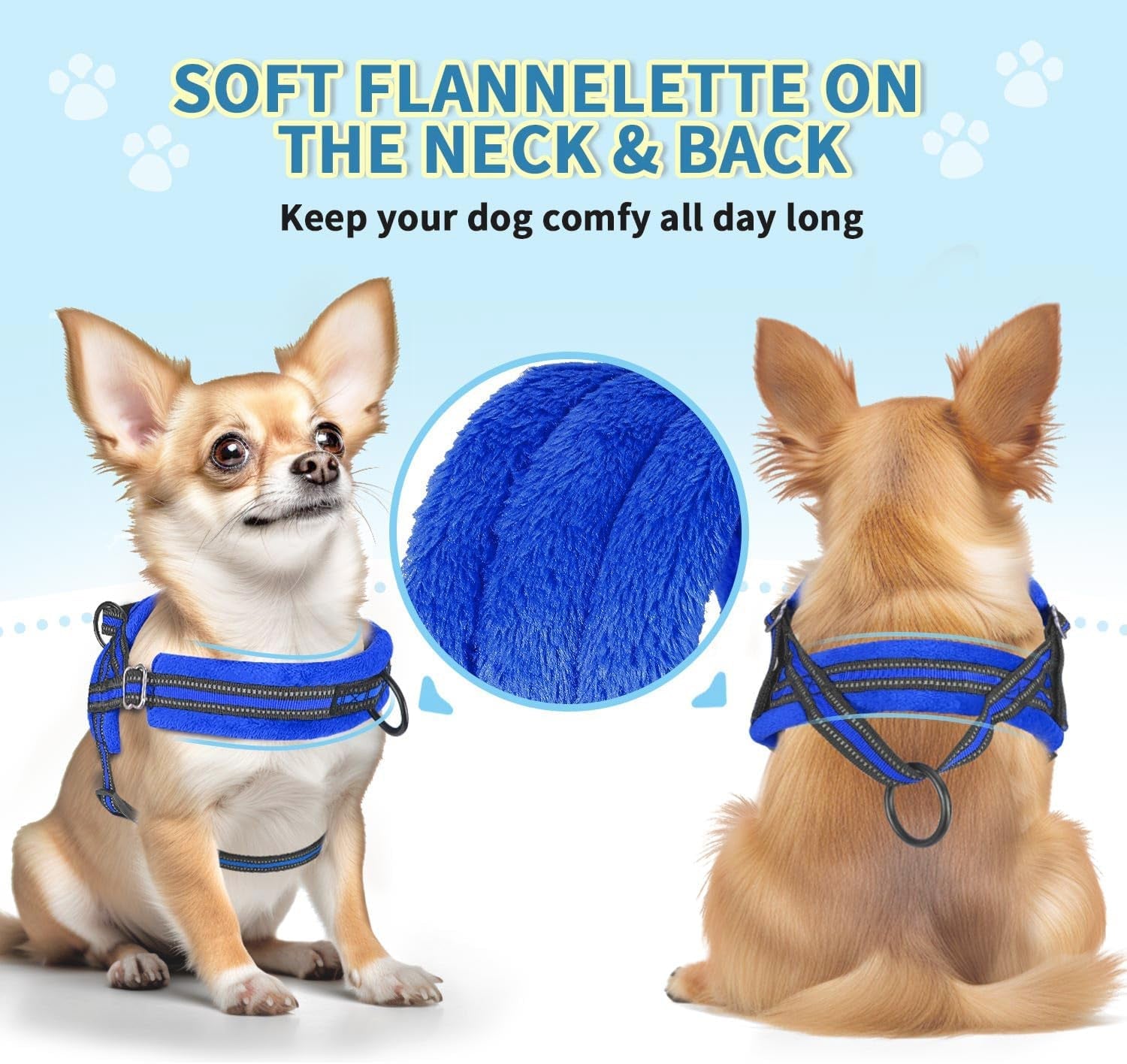 lukovee-no-pull-dog-harness-and-leash-set-soft-padded-small-dog-harness-neck-chest-adjustable-reflective-vest-puppy-harness-with-4ft-lightweight-anti-twist-dog-leash-for-small-dogs-xs-blue