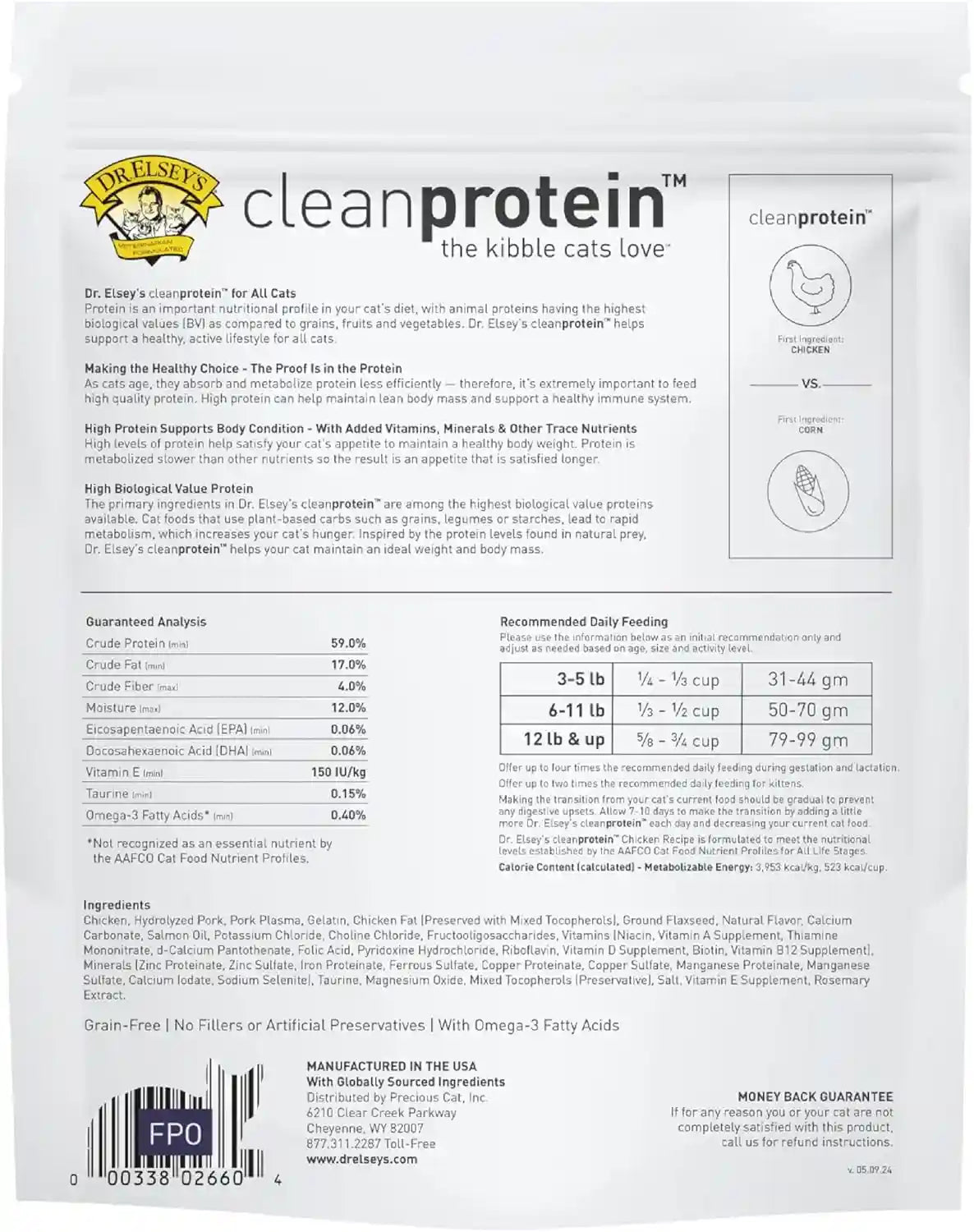 dr-elseys-cleanprotein-chicken-cat-kibble-2-lb-bag