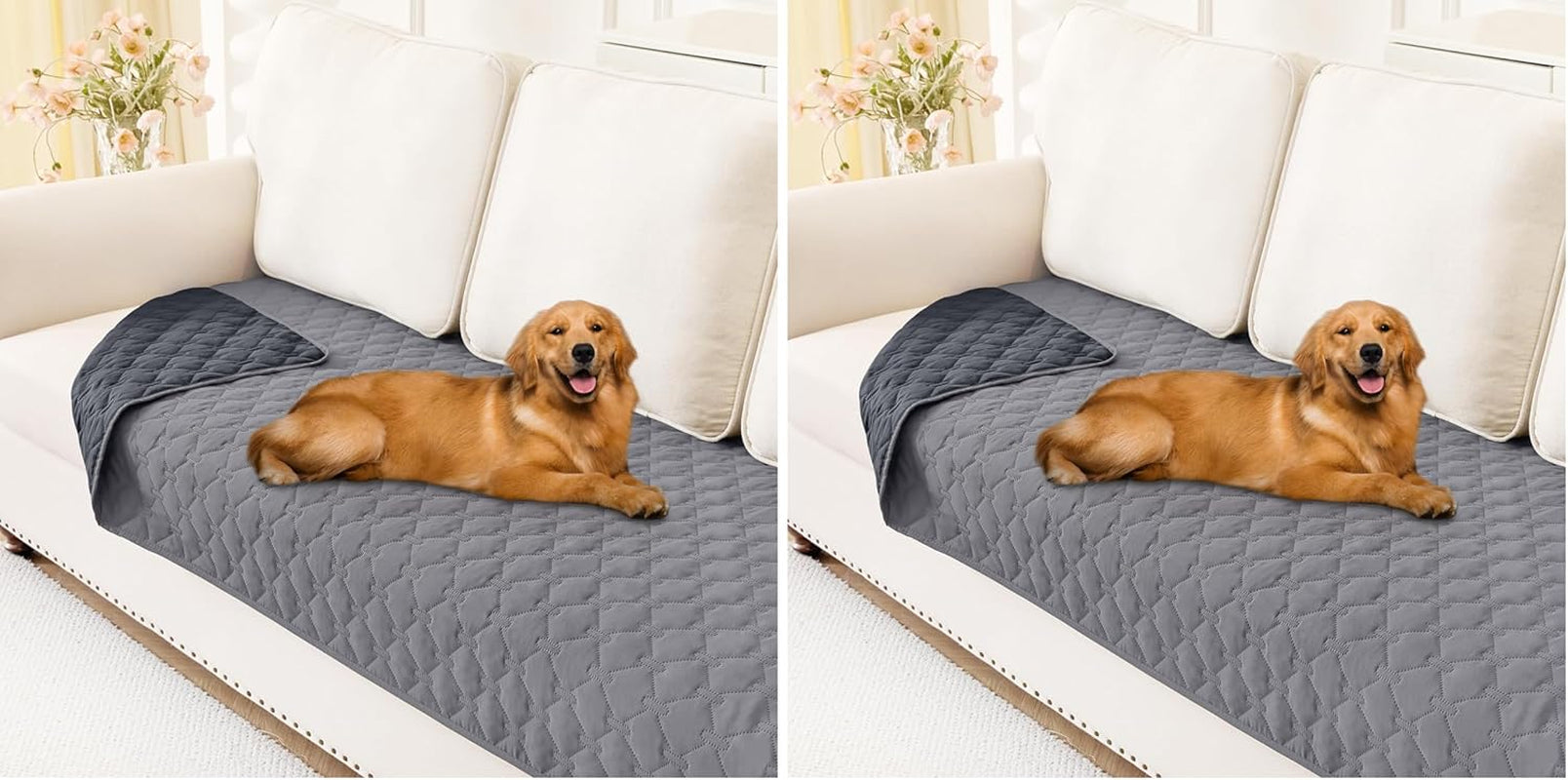 smiry-waterproof-dog-bed-cover-reversible-pet-blanket-for-sofa-couch-soft-washable-dog-blanket-leakproof-couch-cover-for-dogs-cats-furniture-protection-52x82-grey-dark-grey