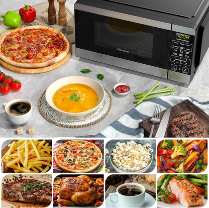 Countertop Microwave, 6 Auto-Preset Menus, Child Lock, Defrost & Express Cooking Features, 1.1 Cu Ft, Stainless Steel6
