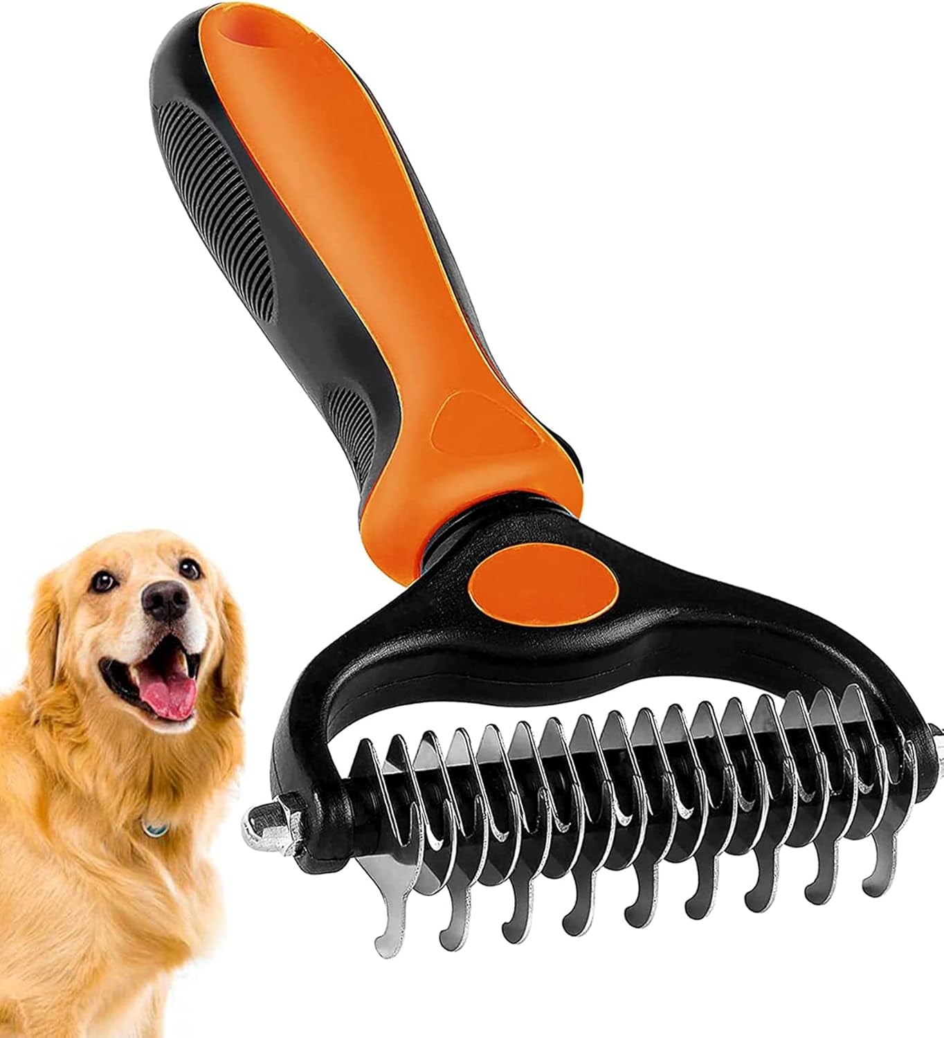 undercoat-rake-for-dogs-2-in-1-dematting-comb-deshedding-tool-for-long-hair-pets-pet-hair-grooming-brush-clear-mats-and-tangles-reduces-shedding-by-95