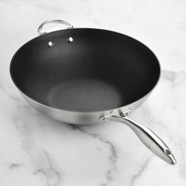 CX+ 12.5" Nonstick Wok - Stratanium plus Nonstick Stir Fry Pan | 5-Ply Stainless Steel - Made in Denmark4