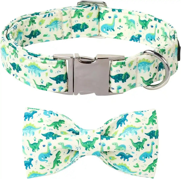 Lionet Paws Boy Dog Collar with Bowtie, Comfortable Adjustable Cute Navy Blue Bow Tie Collar for Male Dogs Gift, Xlarge, Neck 16-26 Inches18
