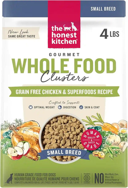 The Honest Kitchen Whole Food Clusters Small Breed Grain Free Chicken Dry Dog Food, 4 Lb Bag1