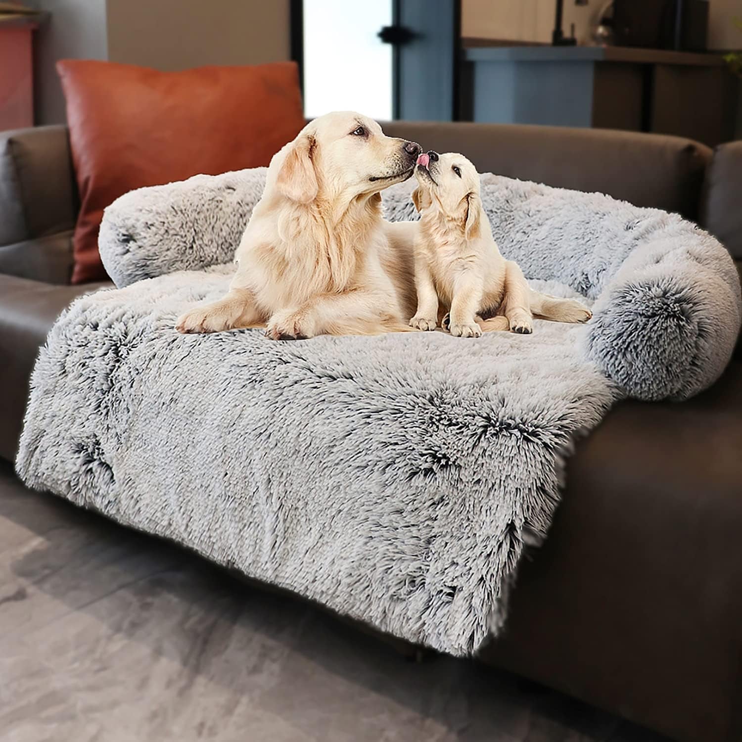 calming-dogs-cats-bed-mats-dog-pad-washable-removable-couch-cover-plush-long-fur-mat-for-pets-waterproof-lining-perfect-for-small-medium-and-large-dogs-and-cats-gradient-gray-36x31
