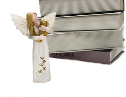 Dog Memorial Gifts for Loss of Dog, Pet Memorial Gifts, Resin Angel Statues,Sculpting Angels，Pet Sympathy Gifts(White)8