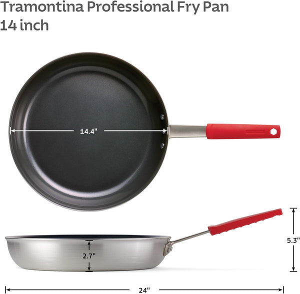 Professional 14-Inch Ceramic Non Stick Extra Large Frying Pan | Heavy-Gauge Aluminum Skillet with Ceramic Nonstick Coating, Dishwasher and Oven Safe, Black, Made in Brazil5