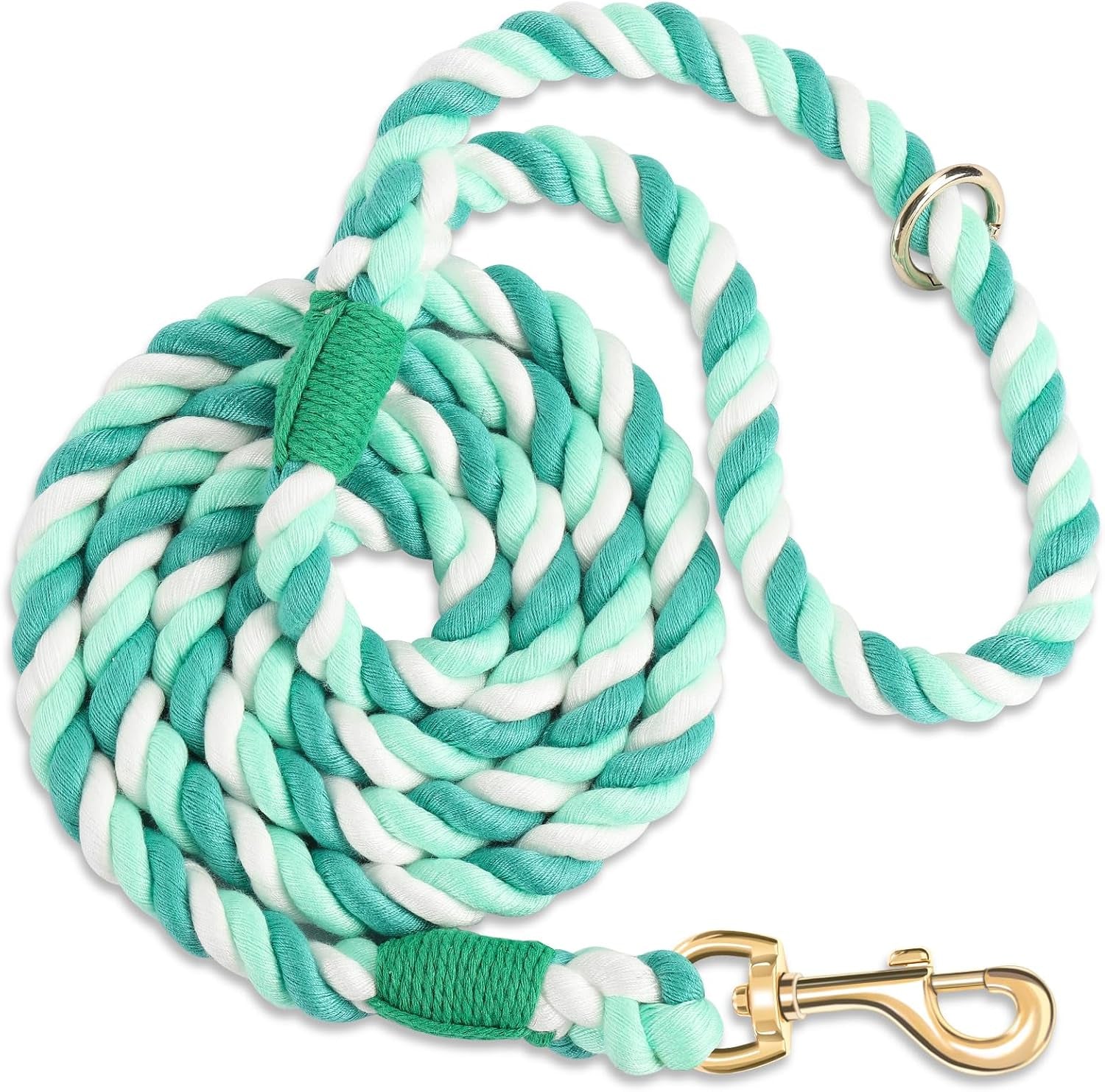 5-ft-handmade-rope-dog-leash-for-small-medium-and-large-dogs-soft-and-comfortable-grip-new-golden-heavy-duty-metal-clasp-colorful-macaron